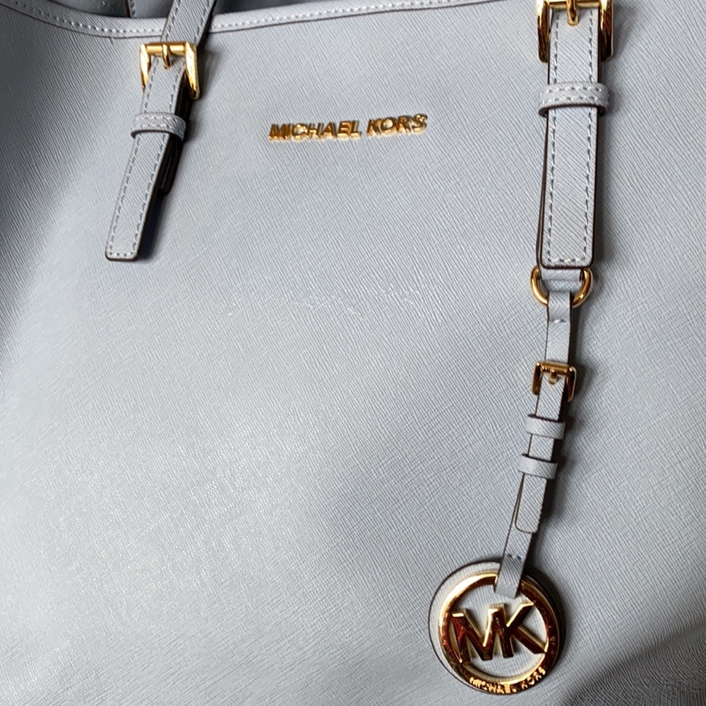 Michael Kors Large Tote Light Blue - Picture 2 of 14